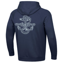 Load image into Gallery viewer, Navy Under Armour Anchor Silent Service Performance Cotton Hood (Navy)