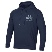 Load image into Gallery viewer, Navy Under Armour Anchor Silent Service Performance Cotton Hood (Navy)