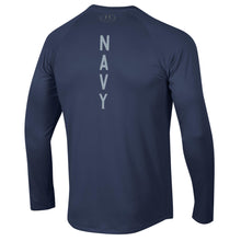 Load image into Gallery viewer, Navy Under Armour Anchor Silent Service Spine Long Sleeve T-Shirt (Navy)