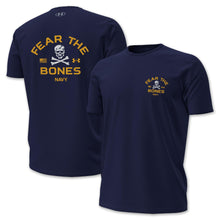 Load image into Gallery viewer, Navy Under Armour 2024 Rivalry 2-Sided Fear the Bones T-Shirt (Navy)