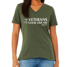 Load image into Gallery viewer, Navy Vet Looks Like Me V-Neck T-Shirt