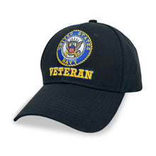 Load image into Gallery viewer, U.S. Navy Veteran Hat (Black)