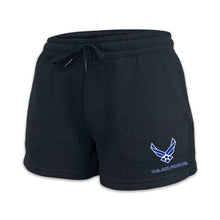 Load image into Gallery viewer, Air Force Wings Ladies Fleece Shorts (4 colors available)