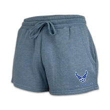 Load image into Gallery viewer, Air Force Wings Ladies Fleece Shorts (4 colors available)