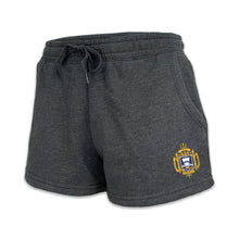 Load image into Gallery viewer, USNA Crest Ladies Fleece Shorts