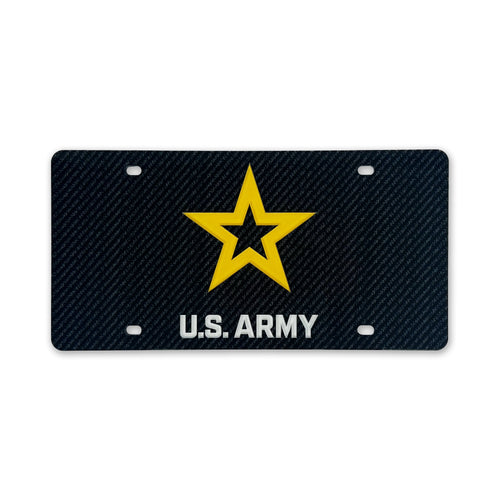 U.S. Army Acrylic License Plate (Black)