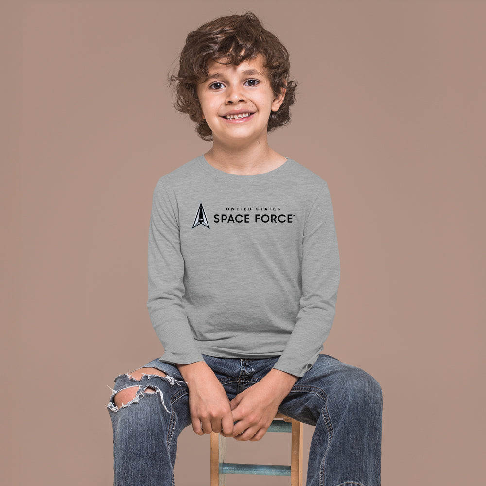 Space Force Youth Full Chest Long Sleeve T-Shirt