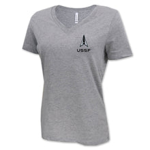 Load image into Gallery viewer, Space Force Ladies Left Chest V-Neck T-Shirt