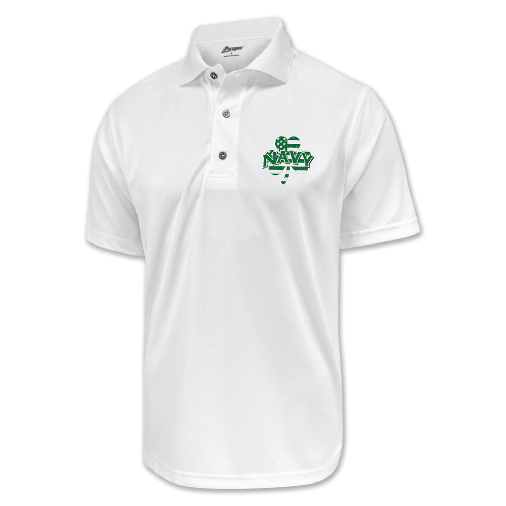 Navy Shamrock Performance Polo