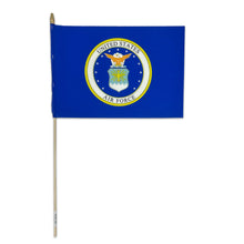 Load image into Gallery viewer, Air Force 12&quot;x18&quot; Stick Flag (Royal)