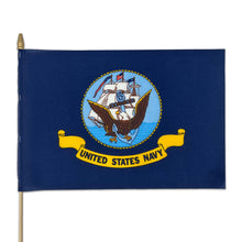 Load image into Gallery viewer, Navy 12&quot;x18&quot; Stick Flag (Navy)