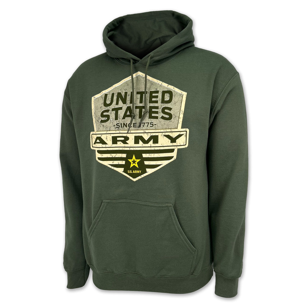 Army Distressed Hexagon Shield Hood (OD Green)