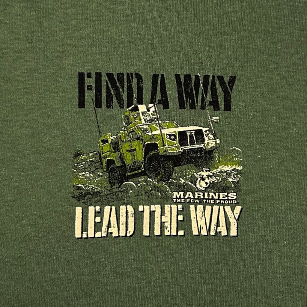 Marines Find A Way Lead The Way T-Shirt (OD Green)