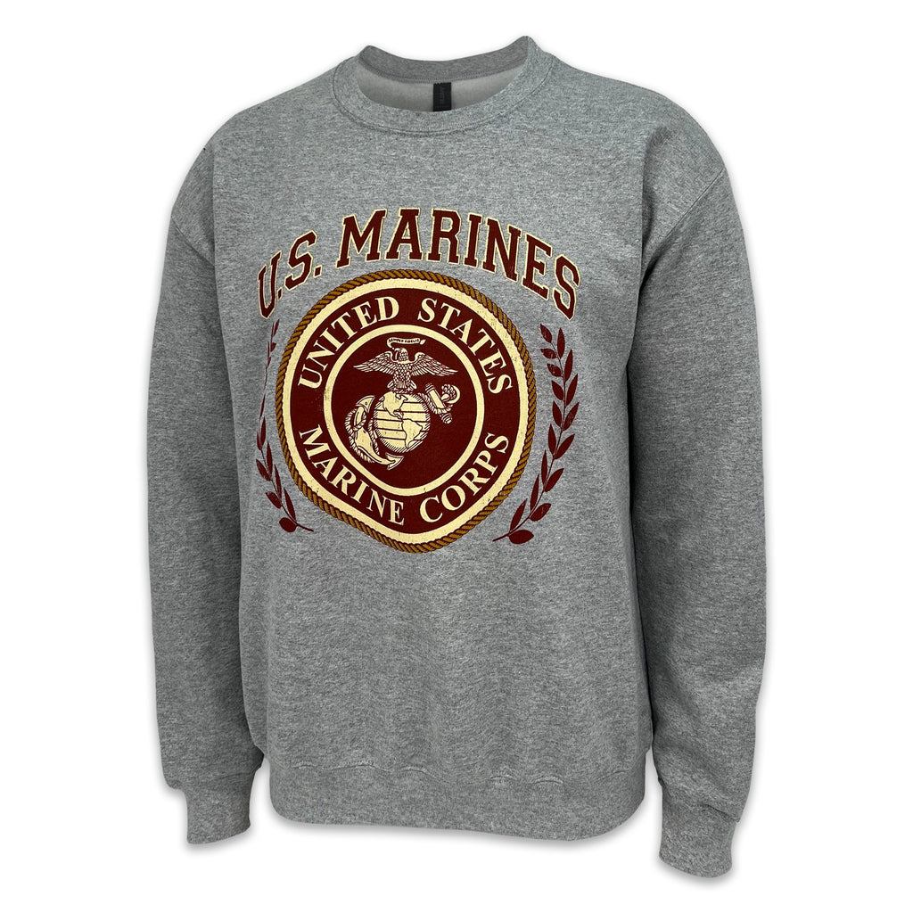 Marines Laurel Leaf Crewneck (Grey)