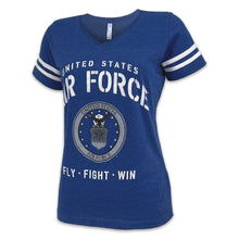 Load image into Gallery viewer, United States Air Force Ladies Stencil T-Shirt (Royal)