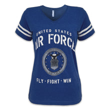 Load image into Gallery viewer, United States Air Force Ladies Stencil T-Shirt (Royal)