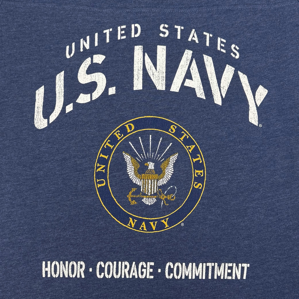 United States Navy Ladies Stencil T-Shirt (Navy)