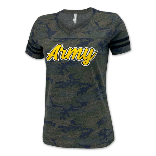 Army Ladies Script T-Shirt (Camo)