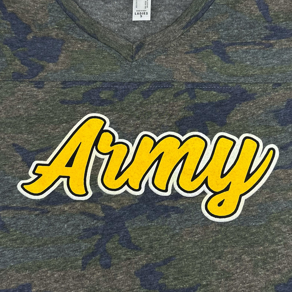 Army Ladies Script T-Shirt (Camo)