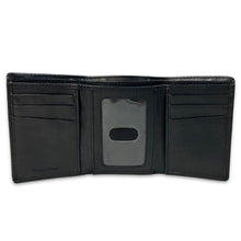 Load image into Gallery viewer, Navy Embossed Trifold Wallet