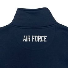 Load image into Gallery viewer, Air Force Wings Tackle Twill Embroidered Fleece Quarter Zip (Navy)