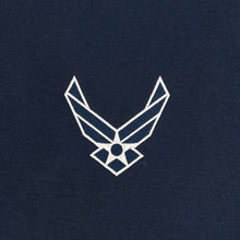 Load image into Gallery viewer, Air Force Wings Tackle Twill Embroidered Fleece Quarter Zip (Navy)