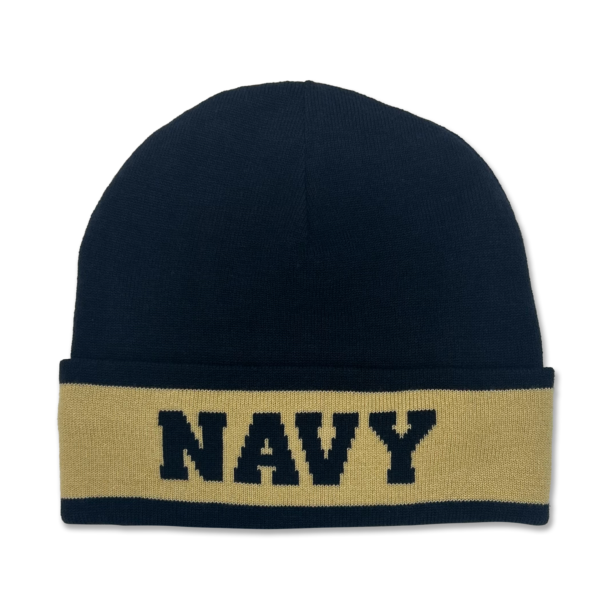 Navy Under Armour Sideline Jacquard Knit Cuff Beanie (Navy)