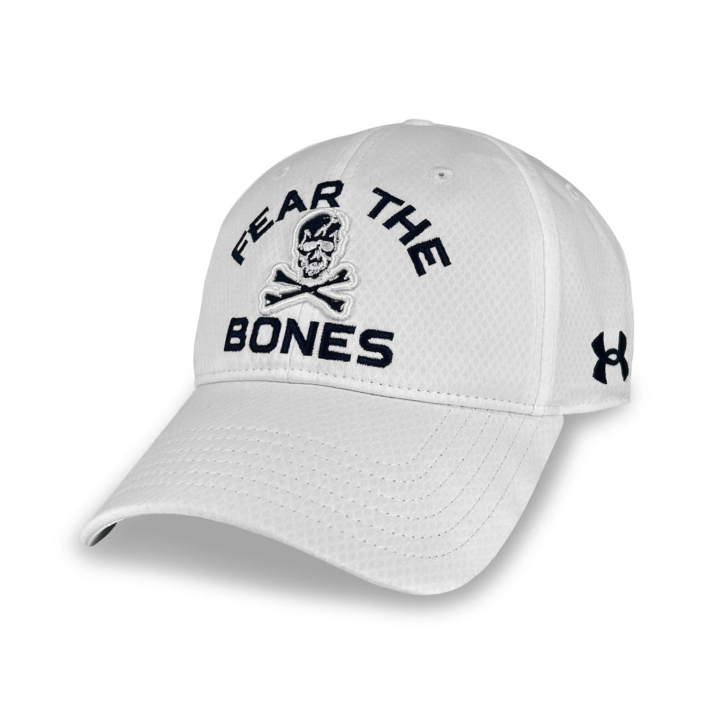 Navy Under Armour Fear the Bones Hat (White)