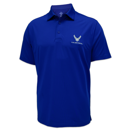 Air Force Wings Under Armour Performance Polo (Royal)