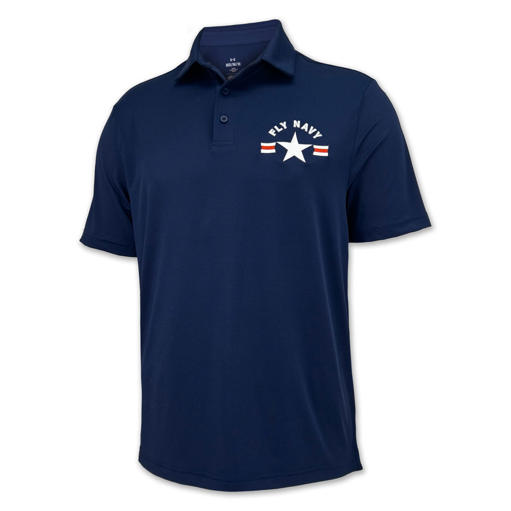 Navy Under Armour Fly Navy Performance Polo (Navy)