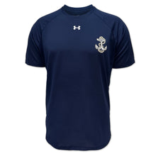 Load image into Gallery viewer, Navy Under Armour Left Chest Anchor Tech T-Shirt (Navy)