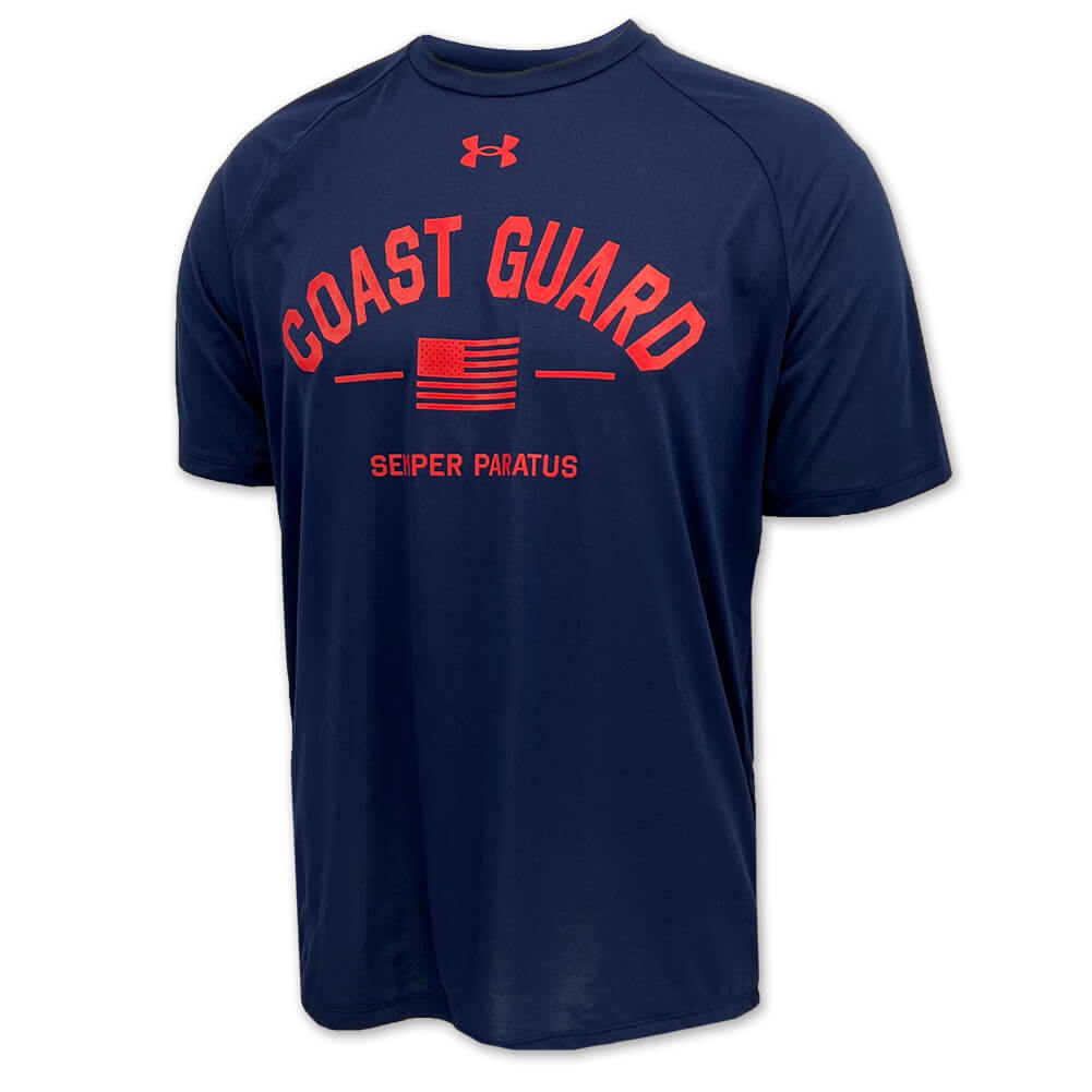 Coast Guard Under Armour Semper Paratus Tech T-Shirt (Navy)