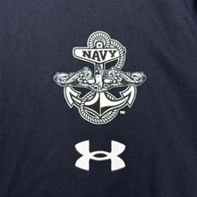 Load image into Gallery viewer, Navy Under Armour Anchor Silent Service Spine Long Sleeve T-Shirt (Navy)