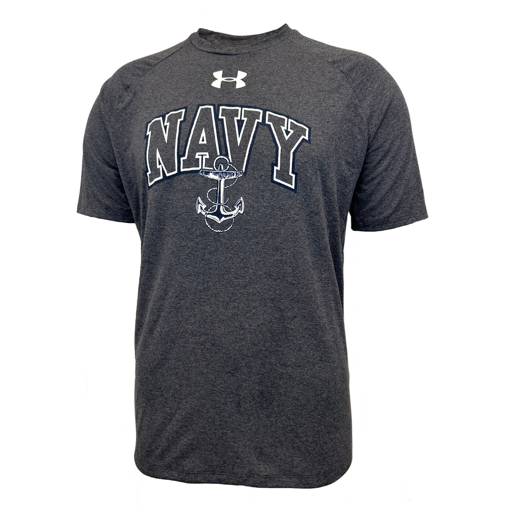 Navy Under Armour Arch Anchor Tech T-Shirt (Grey)