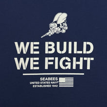 Load image into Gallery viewer, U.S. Navy Under Armour Seabees We Build We Fight T-Shirt (Navy)