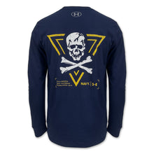 Load image into Gallery viewer, Navy Under Armour 2024 Rivalry 2-Sided Jolly Rogers Fear the Bones Triangle Long Sleeve T-Shirt (Navy)