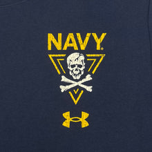 Load image into Gallery viewer, Navy Under Armour 2024 Rivalry 2-Sided Jolly Rogers Fear the Bones Triangle Long Sleeve T-Shirt (Navy)