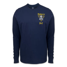 Load image into Gallery viewer, Navy Under Armour 2024 Rivalry 2-Sided Jolly Rogers Fear the Bones Triangle Long Sleeve T-Shirt (Navy)