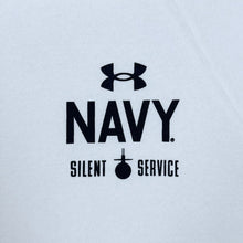 Load image into Gallery viewer, Navy Under Armour Anchor Silent Service Performance Cotton Hood (White)