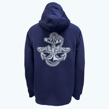 Load image into Gallery viewer, Navy Under Armour Anchor Silent Service Performance Cotton Hood (Navy)