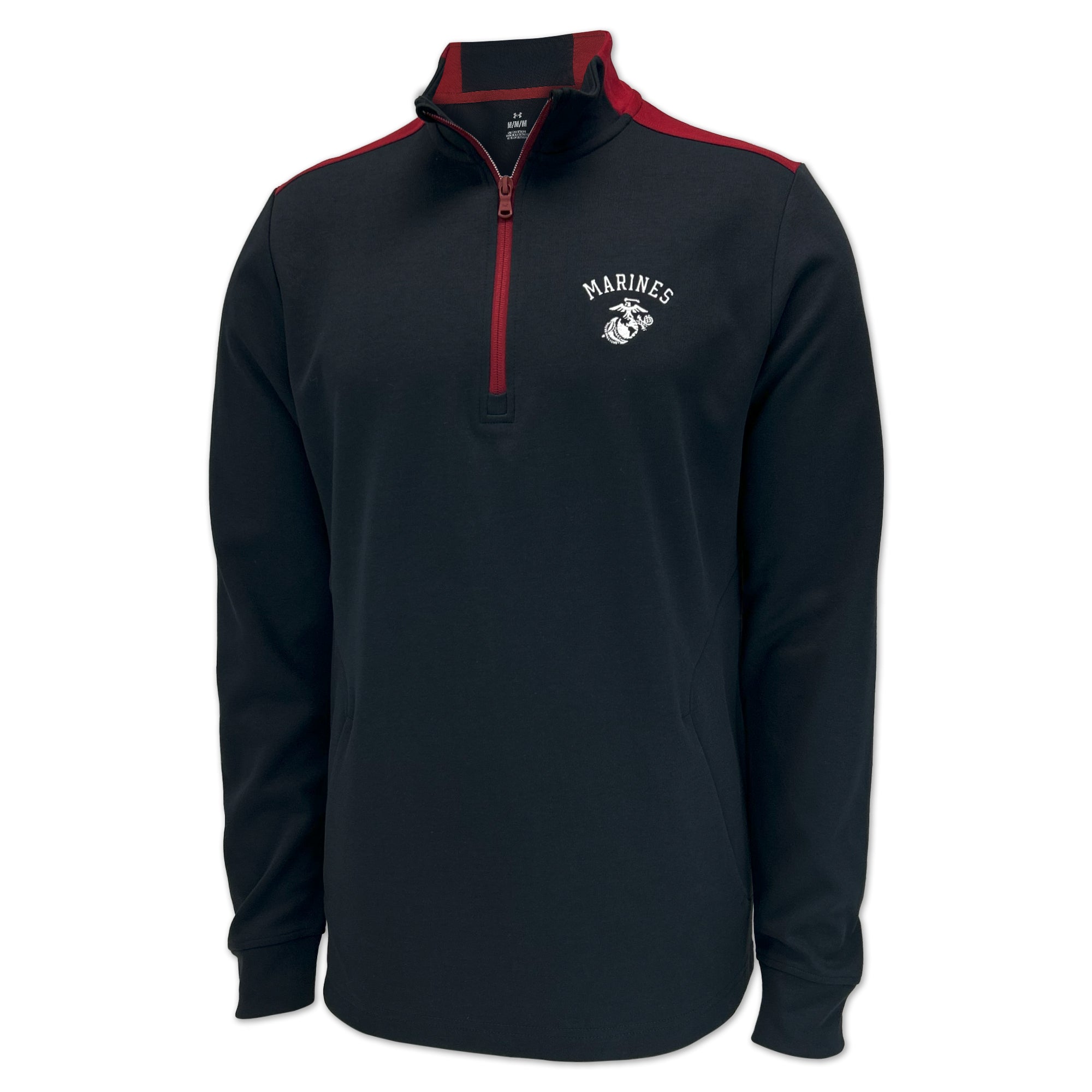 Marines Under Armour Gameday Double Knit Fleece 1/4 Zip (Black)