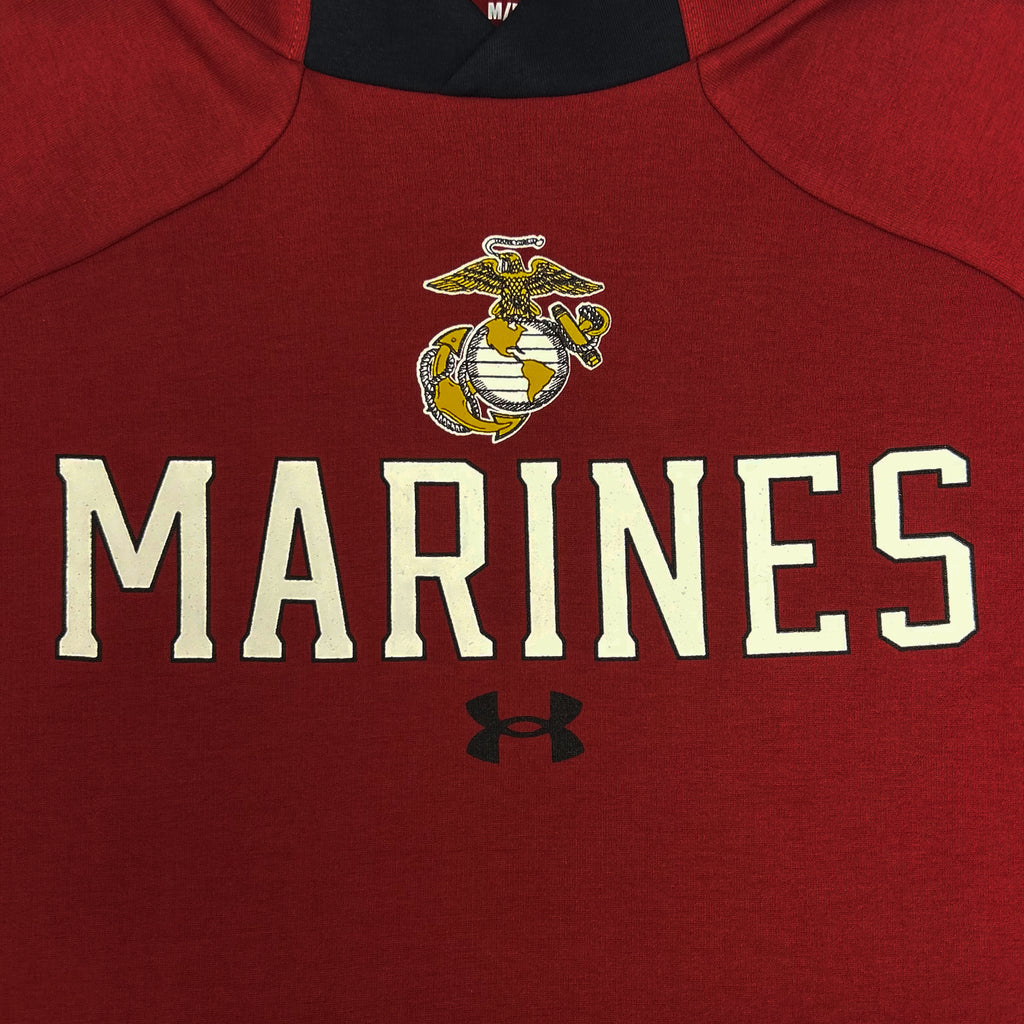 Marines Under Armour Gameday Double Knit Fleece Hood (Cardinal)