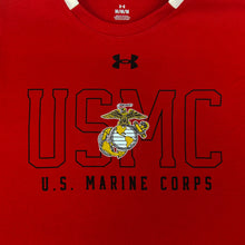 Load image into Gallery viewer, Marines Under Armour Gameday Double Knit Fleece Crewneck (Cardinal)