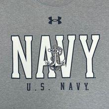 Load image into Gallery viewer, Navy Under Armour Gameday Double Knit Fleece Crewneck (Grey)