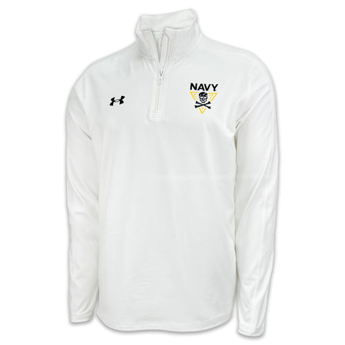 Navy Under Armour 2024 Rivalry Meridian Quarter Zip (White)