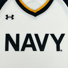 Load image into Gallery viewer, Navy Under Armour Baseball Replica Jersey (White)