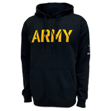 Load image into Gallery viewer, Army Star Tackle Twill Embroidered Fleece Hood (Black)