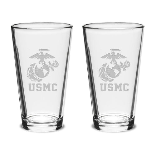 Marines EGA Set of Two 16oz Classic Mixing Glasses*