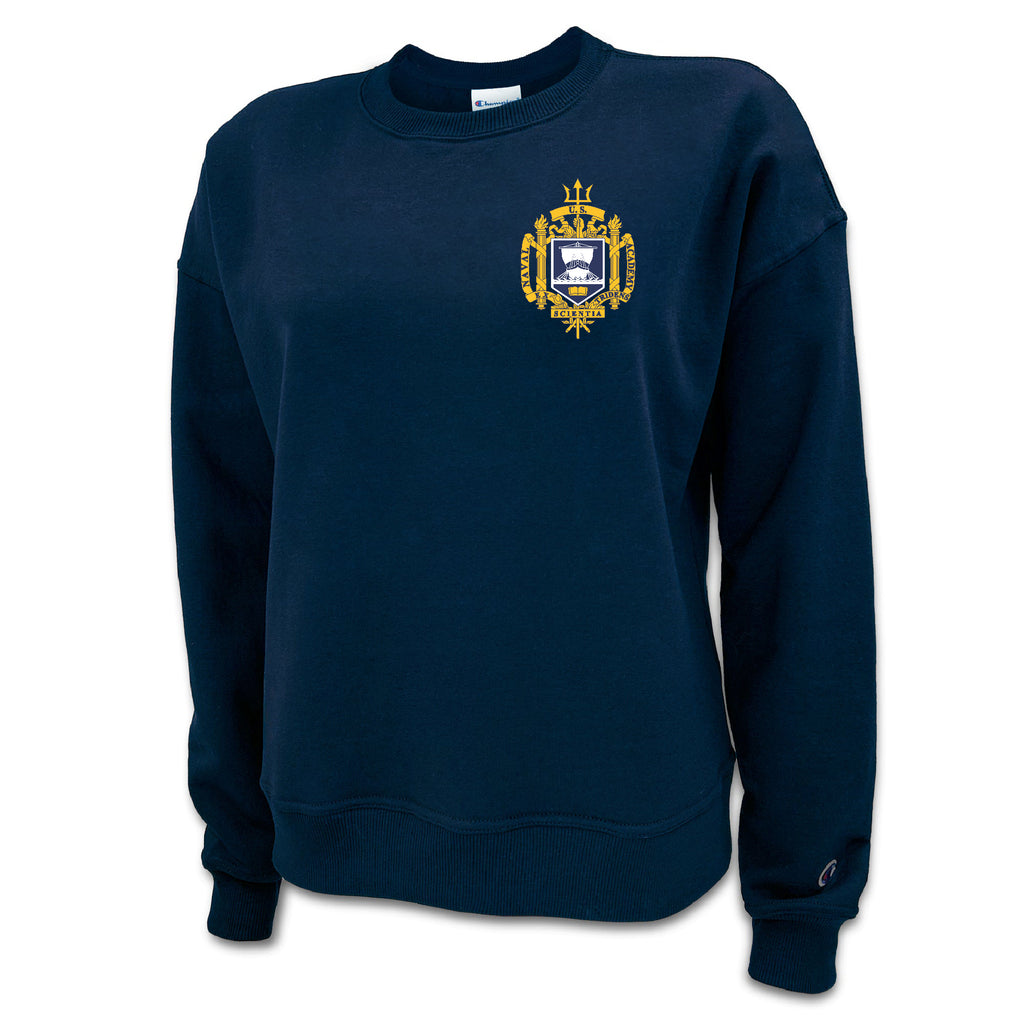 USNA Crest Ladies' Champion Powerblend Crewneck