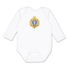 Load image into Gallery viewer, USNA Crest Infant Long Sleeve Bodysuit